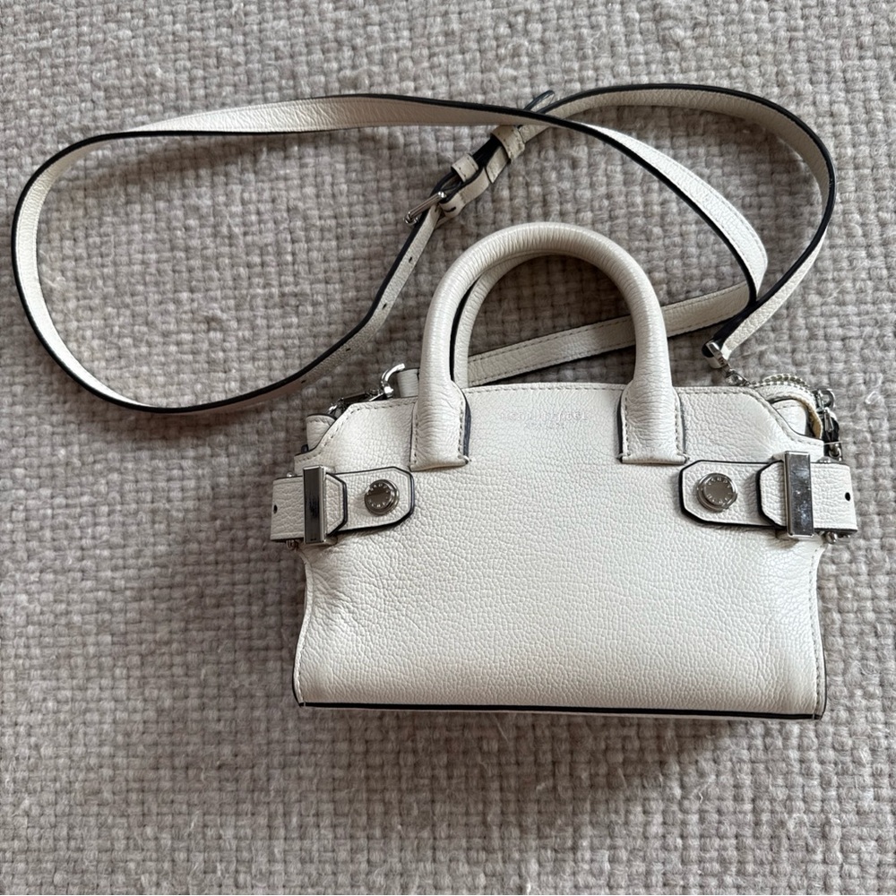 Henri Bendel NY micro mini “birkin lookalike” purse white leather - Picture 4 of 7